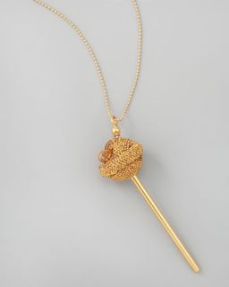 yellow gold crystal encrusted lollipop necklace citrine $ 180