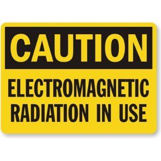 Caution Electromagnetic Radiation In Use Label, 5 x 3.5