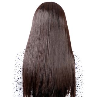 Straight Hair Extension Hairpiece Clips In On Heat Resistant Fiber