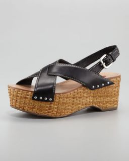 Black Crisscross Sandal  