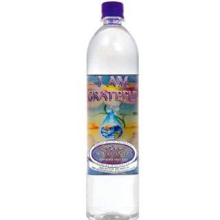 Aquamantra Spring Water, I Am Grateful, 33.8 Ounce Bottles (Pack of 12