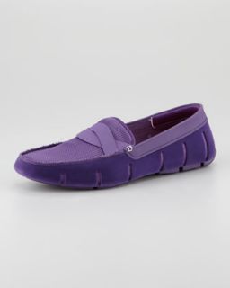 swims braided rubber mesh penny loafer purple $ 179