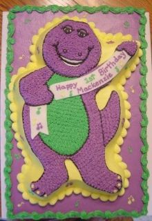 WILTON 1996 Cake Jello Mold Form Pan Your favorite Purple Dinosaur