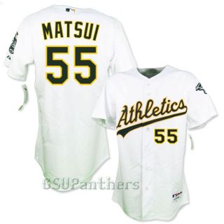 Hideki Matsui Oakland Athletics Authentic on Field Home Jersey Sz 44