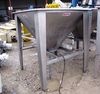12 7 Cubic Foot Used Flexicon Stainless Hopper Bin