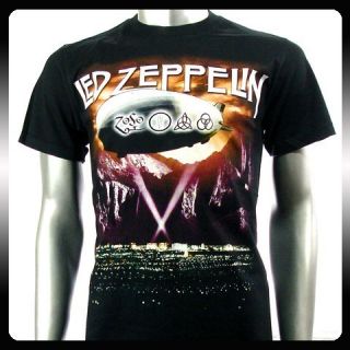 LED Zeppelin Heavy Metal Rock Punk Men T Shirt Sz XXL 2XL Biker LE5