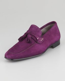 M06C6 Magnanni for  Suede Tassel Loafer, Purple