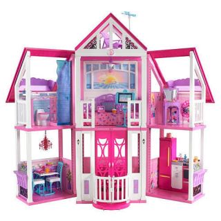 Barbie Malibu Dream Doll House 3 Story with Furniture New