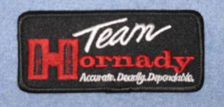 Team Hornady Firearms Embroidered Black Patch Ammo Postol
