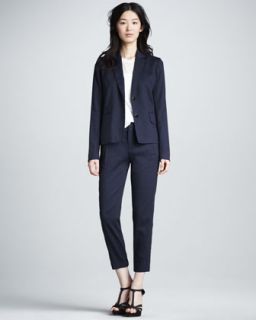 Vince Two Button Blazer, Silk Pocket Tee & Pleated Twill Plants