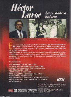 DVD La Verdadera Historia de Hector Lavoe En Su Propia Voz