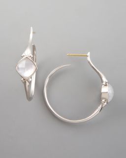 crystal superstud hoop earrings small $ 325