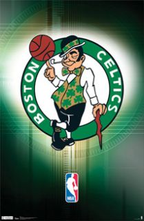 BOSTON CELTICS NBA Basketball Official Team Logo Poster (Smilin