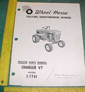 1968 Wheel Horse Charger V7 Model 1 7741 Ill Parts Book