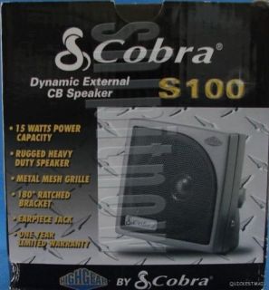 Cobra HG S100 HighGear External CB Ham Radio 4 Speaker w/ 15 watt Max