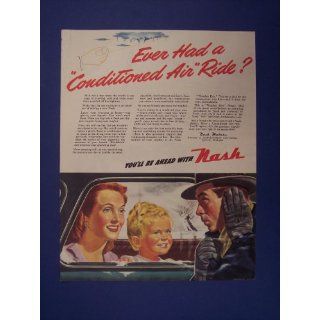 Nash Motors print Ad. Orinigal 1946 Vintage Magazine Art