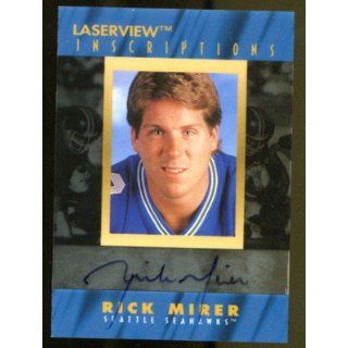 Rick Mirer 1996 Laserview Inscriptions Seahawks Notre Dame