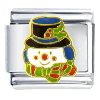 Pugster Christmas Gifts Snowman Face Italian Charms