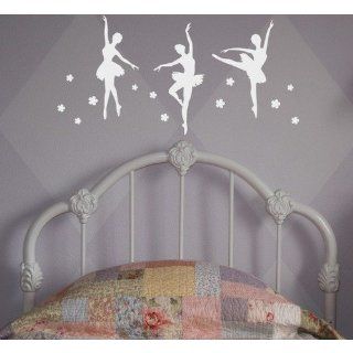 Ballerina Trio Wall Decal Size 38 H, Color of Graphic