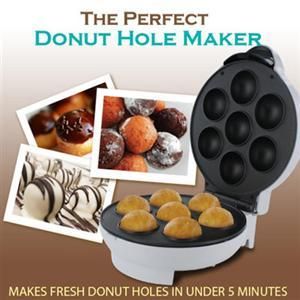 maker makes 7 donut holes in minutes nonstick surface for easy clean