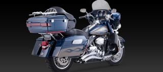 Vance Hines Exhaust Big Radius 2 Into 2 Chrome Harley Touring 2010