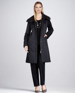 Fendi Tweed Trim Knit Coat & Stretch Wool Jumpsuit   