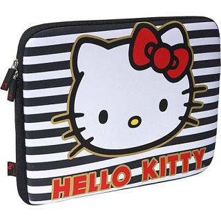 an image to enlarge loungefly hello kitty stripes bows laptop case