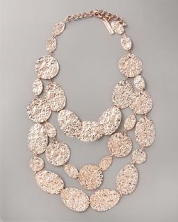  disc necklace available in rose gold $ 475 00 oscar de la renta