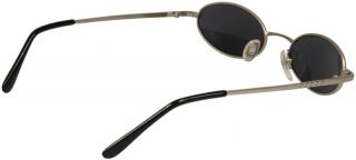 Vintage Retro Gray Metal Oval Hippie Sun Glasses 1053