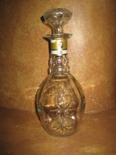 Hiram Walker Esq. Sons Bourbon Whiskey Glass Liquor Bottle Vintage 8