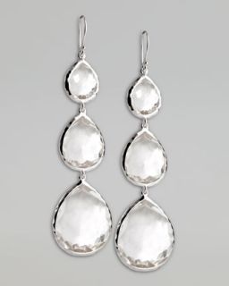  in silver $ 695 00 ippolita triple teardrop earrings clear quartz