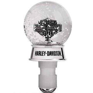 Harley Davidson® Snowglobe Wine Stopper. 96857 10V