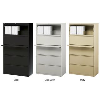 Hirsh HL10000 Series 5 Drawer Commercial Lateral File Cabinet Putty