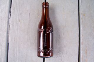 SUPER RARE AMBER BROWN ARROW HOLLY SPRINGS MISS COCA COLA BOTTLE