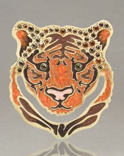 Jay Strongwater Tiger Head Bookmark   