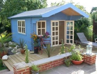 All Natural Wood Garden Storage Shed Play Pool House