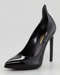 Patent Leather Pump With Pointed Counter