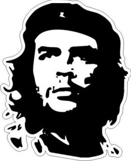 Che Guevara Portrait Black White Sticker 4 25 x 3 5