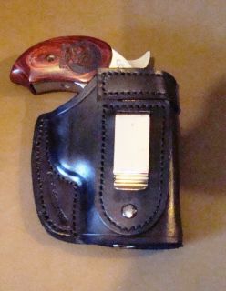 CME Holsters Custom Leather Clip On Holster fits Bond Arms Black