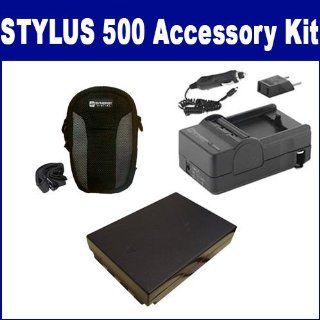Olympus Stylus 500 Digital Camera Accessory Kit includes