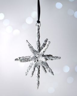 Sudha Pennathur Silver Bell Star Christmas Ornaments   