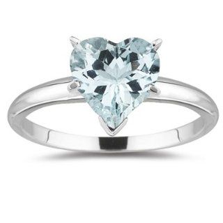 42 Cts Sky Blue Topaz Solitaire Ring in 18K White Gold 8.5 Jewelry