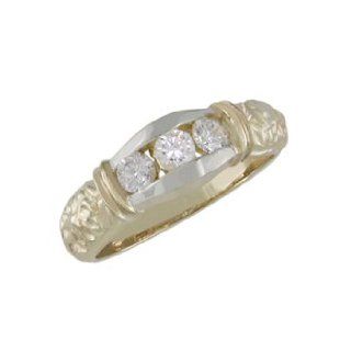 Gadari   size 5.50 14K Gold Channel Set Diamond Ring Jewelry 