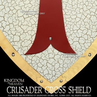 Medieval Crusader Templar Red Cross Shield Masonic