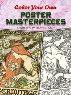 New Color Your Own Poster Masterpieces Coloring Book