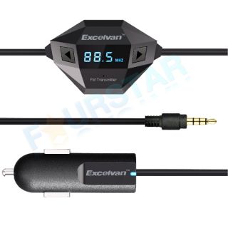 FM Transmitter Car Charger for iPhone Sony Samsung Blackberry HTC