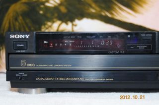 Sony CDPC7ESD Home CD Player 5 Disc ES Series 1988 Vintage Perfect