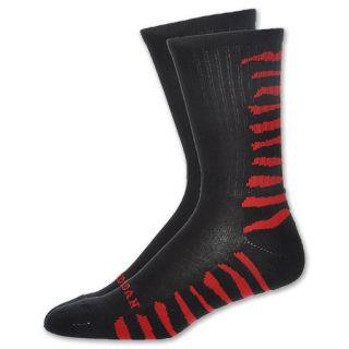 Jordan AJ 10 Striped Mens Crew Socks Black/Varsity
