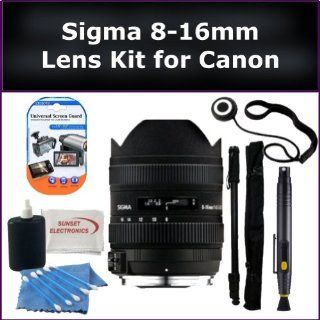 Sigma 8 16mm F4.5 5.6 DC HSM Ultra Wide Zoom Lens Kit for