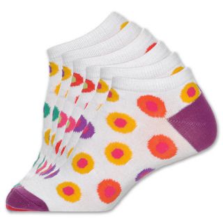  Womens Socks Size 9 11 White/Purple/Yellow/Pink